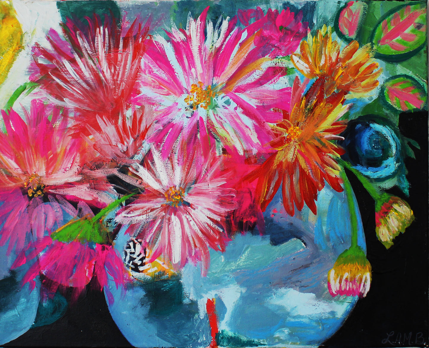 Wild at Heart - Original Floral Oil Painting by Lori Bartel