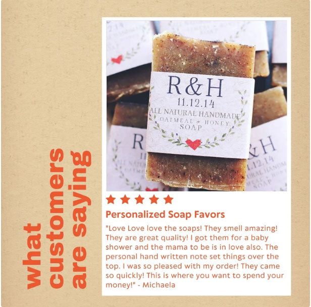 25 Personalized Bridal Shower Soap Favors