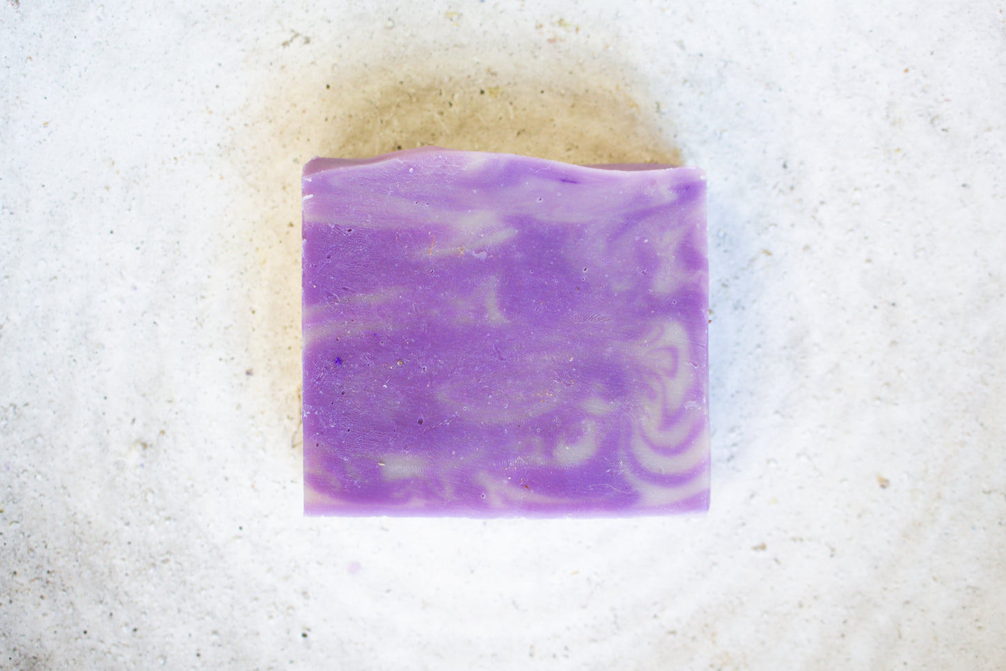 Lavender soap bar with natural ingredients handmade in North Carolina